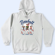 Gift For Father, Dad's Hobby, Sport Dad, Happy - Baseball Dad 3D Effect - Personalized T Shirt