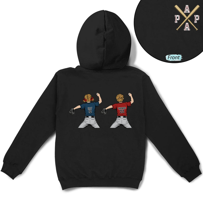 Gift For Father,Gift For Grandpa,Baseball,Non-Eng,Vector,Humorous - Baseball Dad Crossed Arrows - Personalized T Shirt