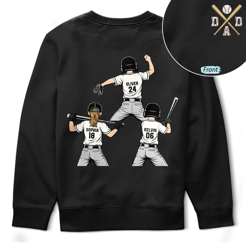 Baseball Dad Crossed Arrows - Personalized T Shirt