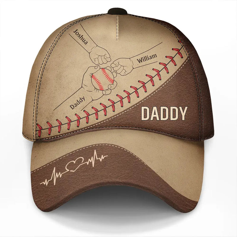 Gift For Father,Dad,Children,Sport Dad,Baseball - Baseball Dad & Children - Personalized Classic Cap
