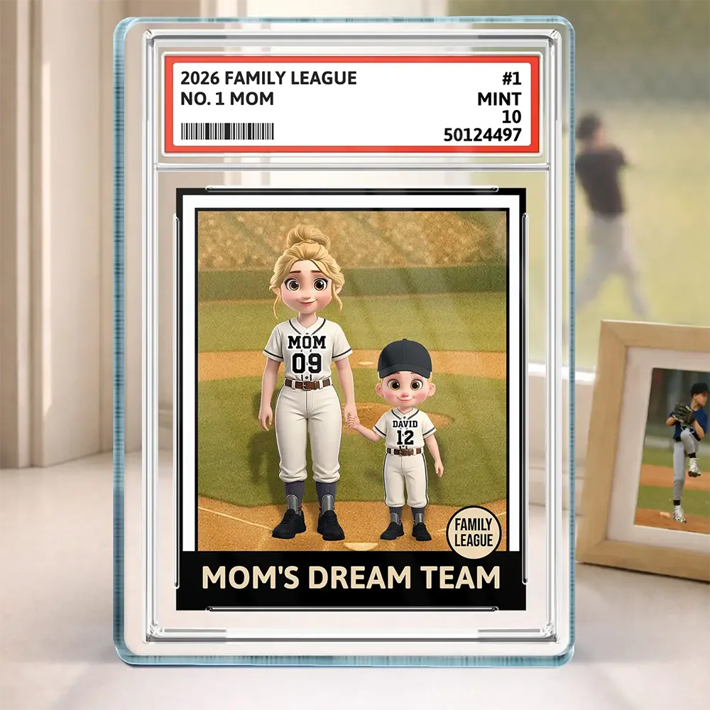 Baseball Dream Team Family League - Personalized Custom Shaped Acrylic Plaque