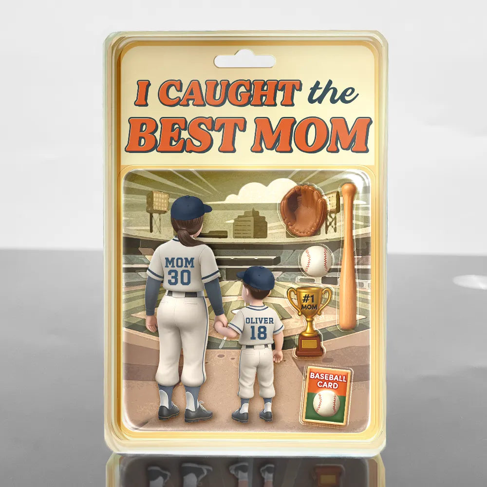 Baseball I Caught The Best Mom - Personalized Custom Shaped Acrylic Plaque