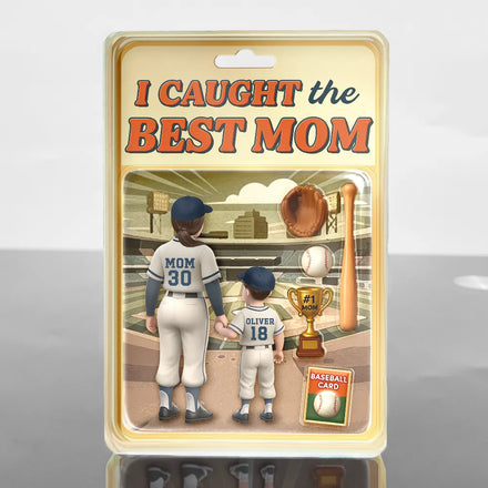 Baseball I Caught The Best Mom - Personalized Custom Shaped Acrylic Plaque