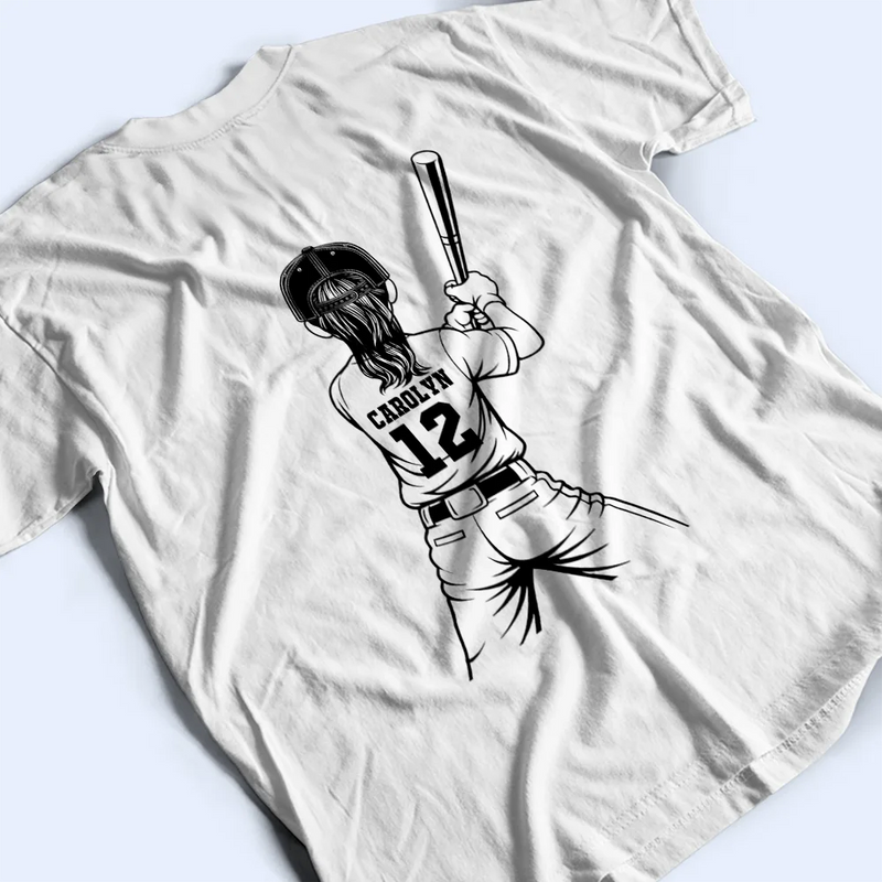 Gift For Mother,Gift For Father,Baseball,Happy - Baseball Mom Dad Kid Backside - Personalized T Shirt