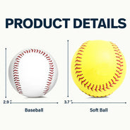 Daddy's Team Together We Make A Winning Team - Personalized Baseball, Softball
