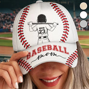 Gift For Mother,Gift For Father,Baseball,Happy - Baseball Mom Dad - Personalized Classic Cap