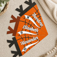 Confident,Back To School,Basketball,Gift For Kids,Custom Text - Basketball Player With Name & Number - Personalized Pennant