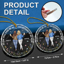 Gift For Bestie,Gifts For Colleagues,Gift For Sisters,Funny,Gift For Sibling,Christmas - Be As Entertained By Us As Us Arm In Arm Bestie - Personalized Circle Glass Ornament