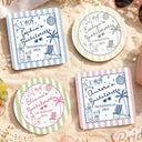 Gift For Bestie, Playful, Wedding, Custom Text - Beach Bachelorette Party - Personalized Cork Coaster