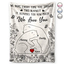 Gift For Couples, Family, Parents, Love - Bear Family This Blanket Reminds You How Much We Love You - Personalized Fleece Blanket, Sherpa Blanket