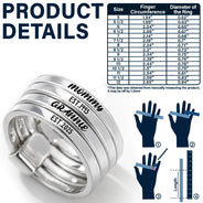Beautiful Custom Jewelry For Grandma And Mom - Personalized Heart Stacking Rings
