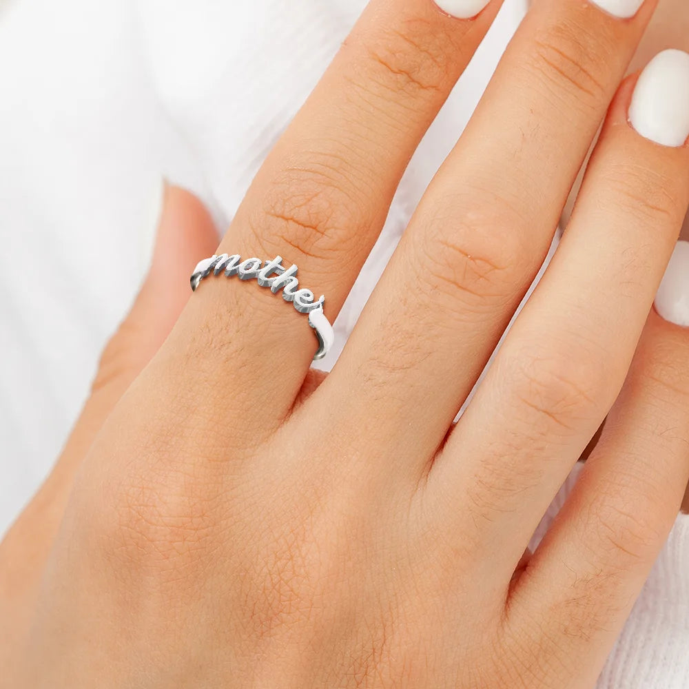 Gift For Yourself,Gift For Women,Gift For Mother,Gift For Grandma,Love - Beautiful Ring For Mom And Grandma - Personalized Custom Shaped Ring