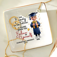 Beauty Of Future Is Found When You Believe In Yourself - Personalized Ring Dish