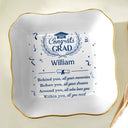 Graduation,Gift For Yourself,Gift For Daughter,Gift For Bestie,Happy - Behind You All Memories Congrats Grad - Personalized Ring Dish