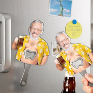 Humorous,Gift For Men,Custom Photo,Gift For Yourself,Cut-Face Photo - Custom Photo Belly Out For Summer - Personalized Custom Shaped Bottle Opener