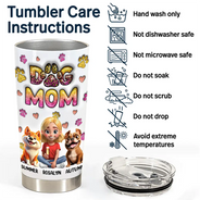 Dog Mom, Happy - Best Dog Mom Ever 3D A Woman And Her Dogs - Personalized Tumbler
