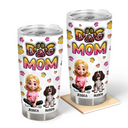 Dog Mom, Happy - Best Dog Mom Ever 3D A Woman And Her Dogs - Personalized Tumbler