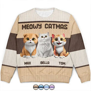 Cat Lovers,Pet Lovers,Funny - Best Cat Mom Ever Funny 3D Cute Cats - Personalized Unisex Ugly Sweater