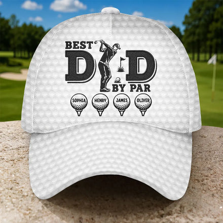Best Dad By Par Golf Ball - Personalized Classic Cap