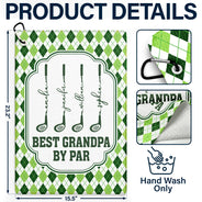 Gift For Grandpa,Gift For Father,Golf,Top Market,Non-Eng,Icon,Proud - Best Dad By Par Golf Clubs - Personalized Golf Towel