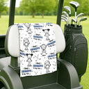 Happy,Golf,Dad's Hobby,Sport Dad,Gift For Father,Gift For Grandpa,Grandpa's Hobby,Gift For Husband - Best Dad By Par Stick Figures Kid & Pet - Personalized Golf Towel