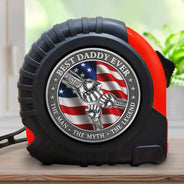 Gift For Father,Gift For Grandpa,Gift For Men,Happy,Independence Day - Best Dad Ever The Man The Myth The Legend - Personalized Tape Measure
