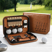 Gift For Men,Gift For Father,Gift For Grandpa,Golf,Sport Dad,Grandpa's Hobby,Dad's Hobby,Gift For Husband,Gift For Couples,Non-Eng,Icon,Adorable - Best Dad Grandpa By Par For Golf Lovers - Personalized Leather Golf Bag