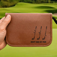 Gift For Men,Gift For Father,Gift For Grandpa,Golf,Sport Dad,Grandpa's Hobby,Dad's Hobby,Gift For Husband,Gift For Couples,Non-Eng,Icon,Adorable - Best Dad Grandpa By Par For Golf Lovers - Personalized Leather Golf Bag