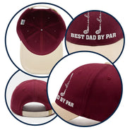 Gift For Grandpa,Gift For Father,Golf,Non-Eng,Icon,Proud - Best Dad Grandpa By Par Golf Clubs - Personalized Embroidered Two Tone Cap