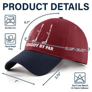 Gift For Grandpa,Gift For Father,Golf,Non-Eng,Icon,Proud - Best Dad Grandpa By Par Golf Clubs - Personalized Embroidered Two Tone Cap
