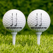 Gift For Grandpa,Gift For Father,Golf,Non-Eng,Icon,Proud - Best Dad Grandpa By Par Golf Clubs - Personalized Golf Ball