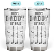 Gift For Father,Gift For Grandpa,Golf,Happy - Best Dad Grandpa By Par Golf Clubs - Personalized Tumbler