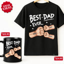 Gift For Father, Gift For Grandpa, Happy - Best Dad Grandpa Ever Fist Bump - Personalized Father's Day Gift Set