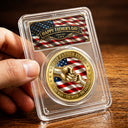 Top Market, Gift For Father, Gift For Grandpa, Gift For Men, Happy, con - Best Dad Grandpa Ever Fist Bump With Kids - Personalized Coin