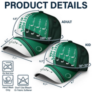 Gift For Father,Gift For Grandpa,Dad's Hobby,Golf,Non-Eng,Custom Text,Confident - Best Dad Papa By Par Golf Faux Leather Effect - Personalized Classic Cap