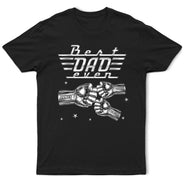 Gift For Grandpa,Gift For Father,Non-Eng,Icon,Proud - Best Dad Papa Ever Metal Effect Hand Punch - Personalized T Shirt