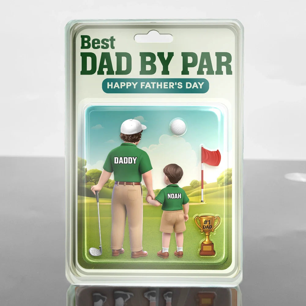 Best Daddy By Par - Personalized Custom Shaped Acrylic Plaque
