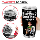 Pet Lovers,Pet Dad,Dog Lovers,Dog Dad - Best Dog Dad Ever 3D Effect - Personalized Tumbler