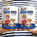 Pet Lovers,Pet Dad,Dog Lovers,Dog Dad,Happy - Best Dog Dad Ever 3D Effect - Personalized White Edge-to-Edge Mug