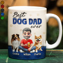 Pet Lovers,Pet Dad,Dog Lovers,Dog Dad,Happy - Best Dog Dad Ever 3D Effect - Personalized White Edge-to-Edge Mug