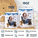 Happy,Gift For Wife,Gift For Women,Dog Mom,Dog Lovers,Pet Lovers,Gift For Mother,Gift For Yourself - Best Dog Mom Ever 3D Effect - Personalized White Edge-to-Edge Mug