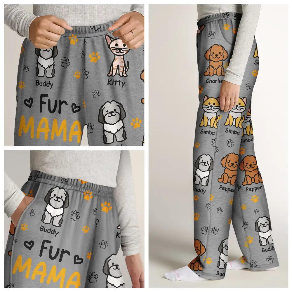 Pet Mom,Cat Lovers,Pet Lovers,Dog Lovers,Cat Mom,Dog Mom,Happy,Pet Dad,Dog Dad,Cat Dad - Best Dog Mom Ever Color Stick Figure Dog Cat - Personalized Pajama Pants