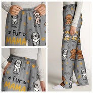 Pet Mom,Cat Lovers,Pet Lovers,Dog Lovers,Cat Mom,Dog Mom,Happy,Pet Dad,Dog Dad,Cat Dad - Best Dog Mom Ever Color Stick Figure Dog Cat - Personalized Pajama Pants