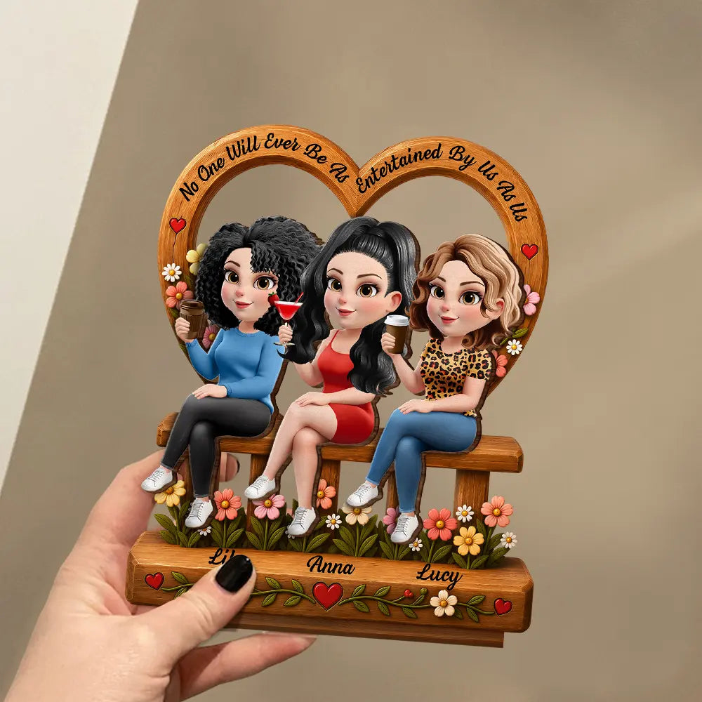 Gift For Bestie, Sentimental, Vector - Best Friends Are The Family We Choose - Personalized Custom Shaped Wooden Plaque