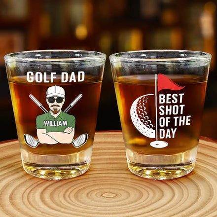 Best Shot Of The Day Golf - Personalized Shot Glass