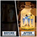 Gift For Bestie,Gifts For Colleagues,Gift For Sisters,Funny,Gift For Sibling - Bestie Because Of You I Laugh A Little Harder - Personalized Short Bottle Light