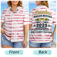 Travel,Summer,Beach,Gift For Bestie,Family,Gift For Sibling - Bestie Family Vacation - Personalized Hawaiian Shirt