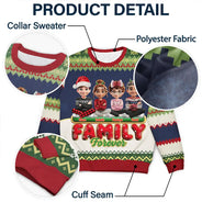 Gift For Bestie,Christmas,Happy,Gift For Sisters,Gift For Brothers,Gift For Sibling,Cousin - Besties Friends Siblings Forever 3D Effect - Personalized Unisex Ugly Sweater