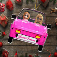 Gift For Bestie,Christmas - Besties On The Board - Personalized Custom Shaped Acrylic Ornament