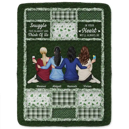 Besties Sisters Hug This Blanket - Personalized Fleece Blanket, Sherpa Blanket